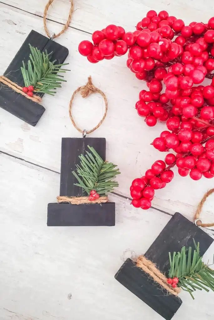 Wooden Snowman Ornaments