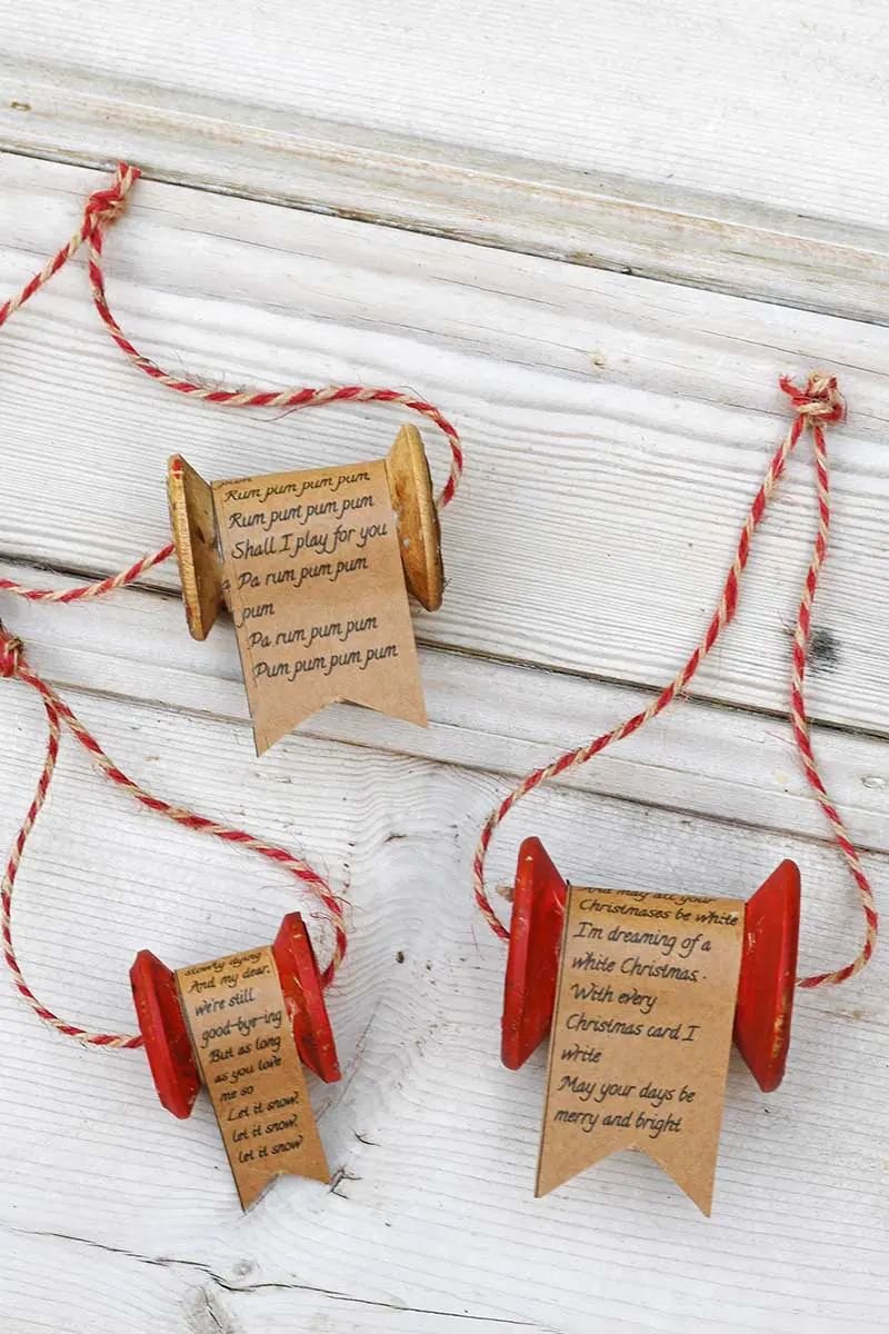 Wooden Spool Ornaments