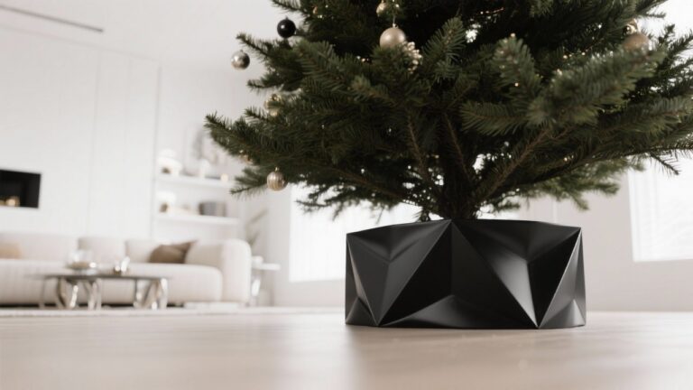 12 Black Christmas Tree Collar Ideas That Look Amazing
