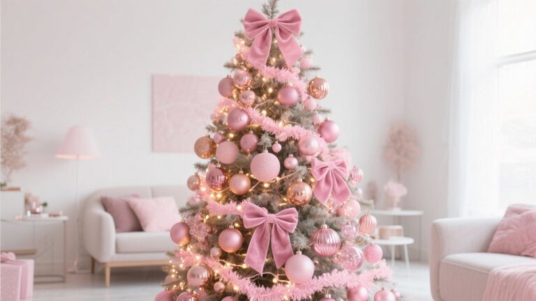 15 Pink Christmas Tree Decorations to Create a Festive Holiday Home
