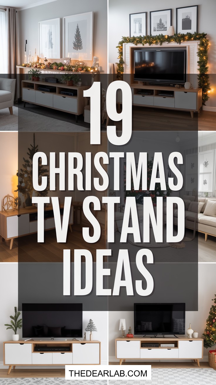19 Festive Christmas TV Stand Decorating Ideas for Cozy Holiday Movie Nights