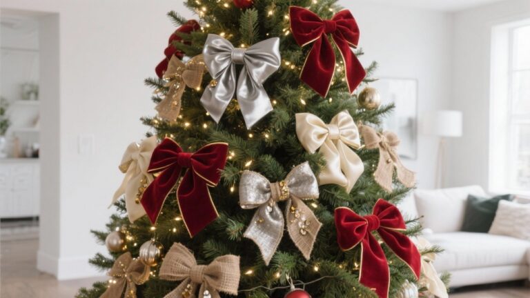 28 Christmas Tree Bow Ideas for Holiday Home Decor