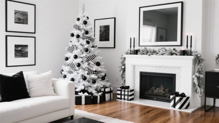 28 Stunning Black and White Christmas Decorating Ideas