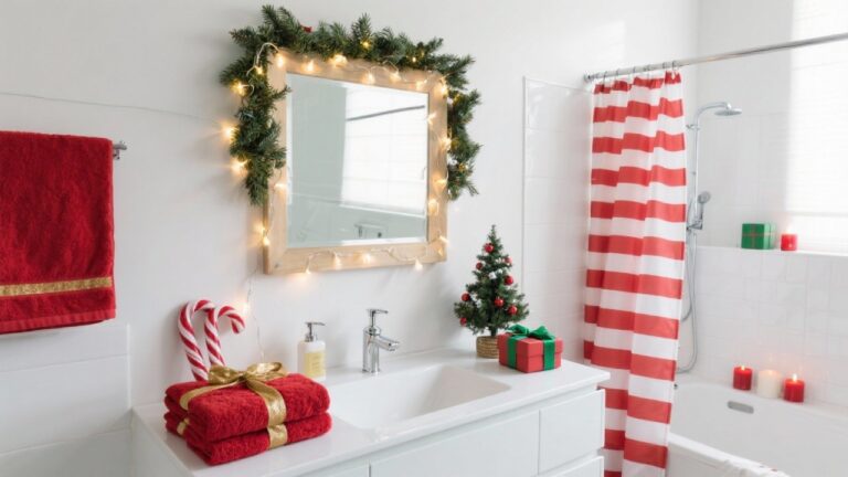 31 Festive Christmas Bathroom Décor Ideas for Easy Holiday Makeover