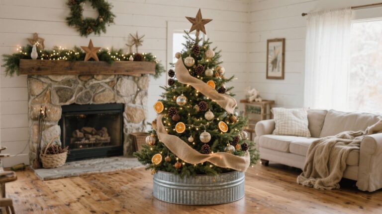 35 Cozy Farmhouse Christmas Tree Ideas for Holiday Decorating