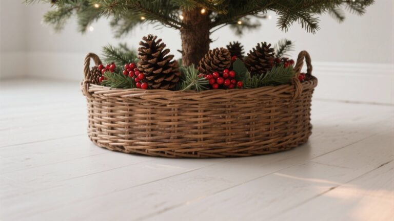 36 Christmas Tree Basket Collar Ideas for Holiday Decorating