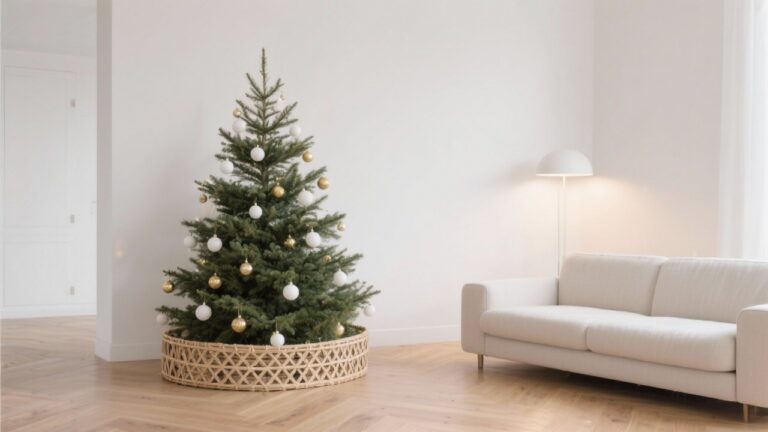 39 Beautiful Woven Tree Collar Ideas for Your Modern Christmas Tree