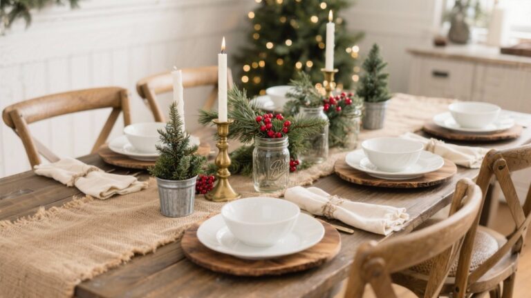40 Farmhouse Christmas Table Decorating Ideas for Festive Holiday Dining
