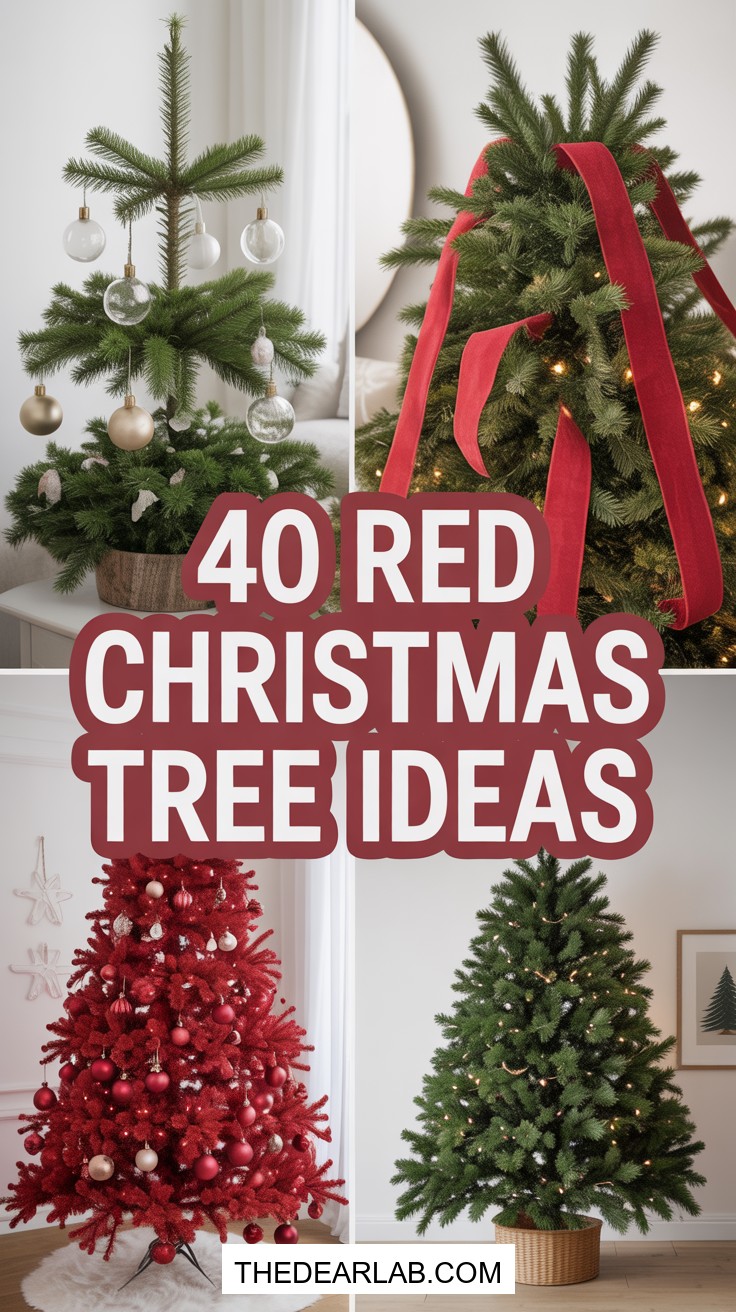 40 Stunning Red Christmas Tree Decorating Ideas That Sparkle