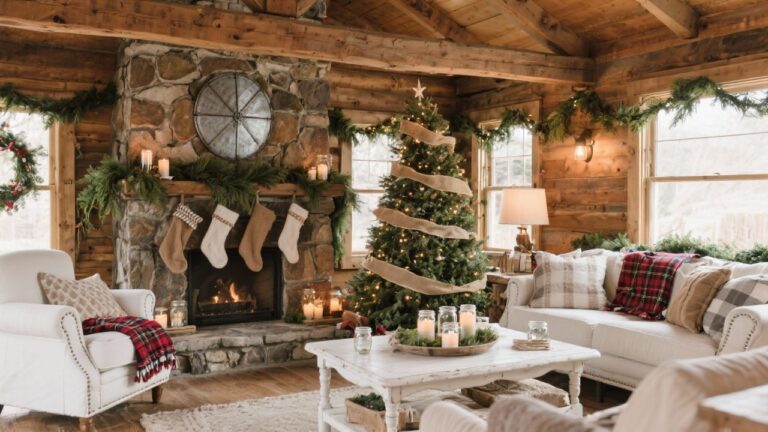 42 Rustic Farmhouse Christmas Decor Ideas for Cozy Holiday Home Decorating