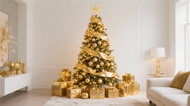 51 Beautiful Gold Christmas Tree Decor Ideas for Festive Holiday Home