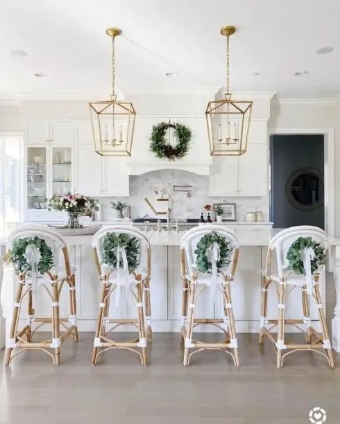 Barstool Wreath Display