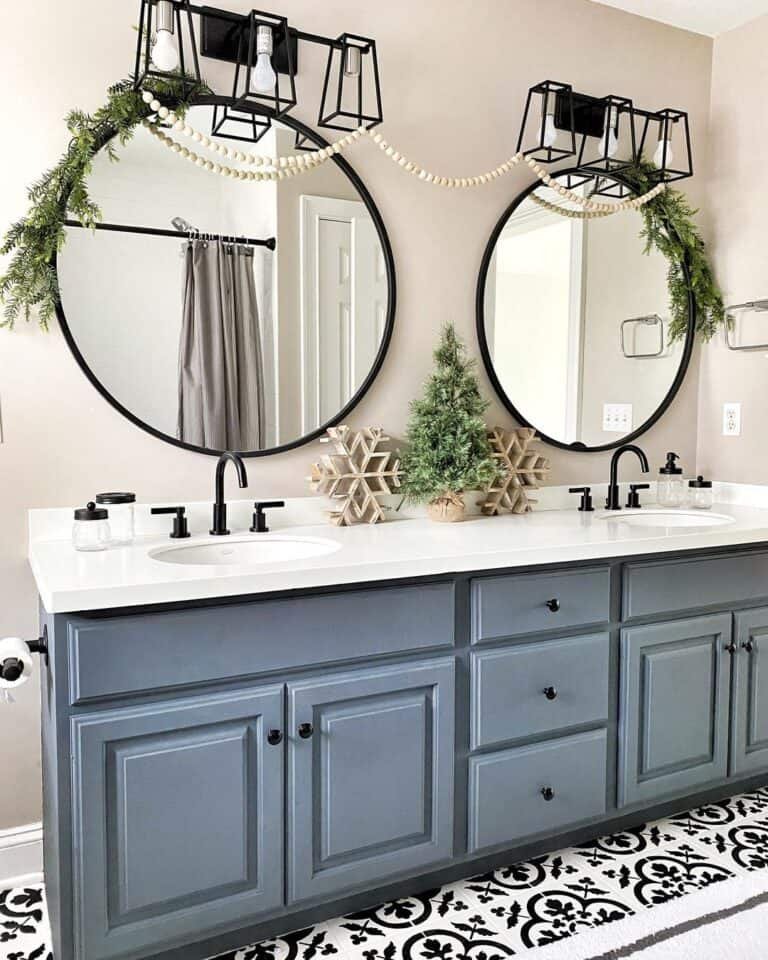 Bathroom Wood Snowflakes