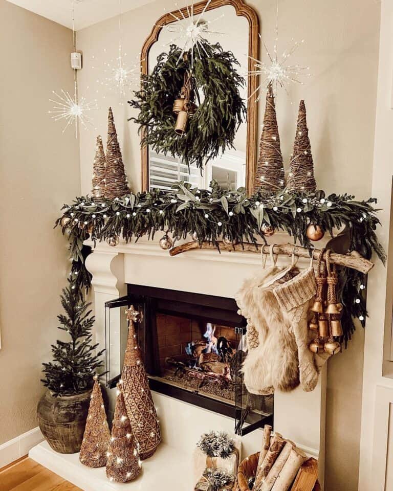 Beige Stocking Display