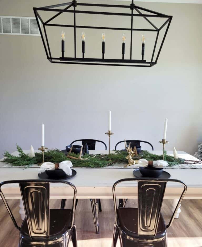 Black Chandelier Setup
