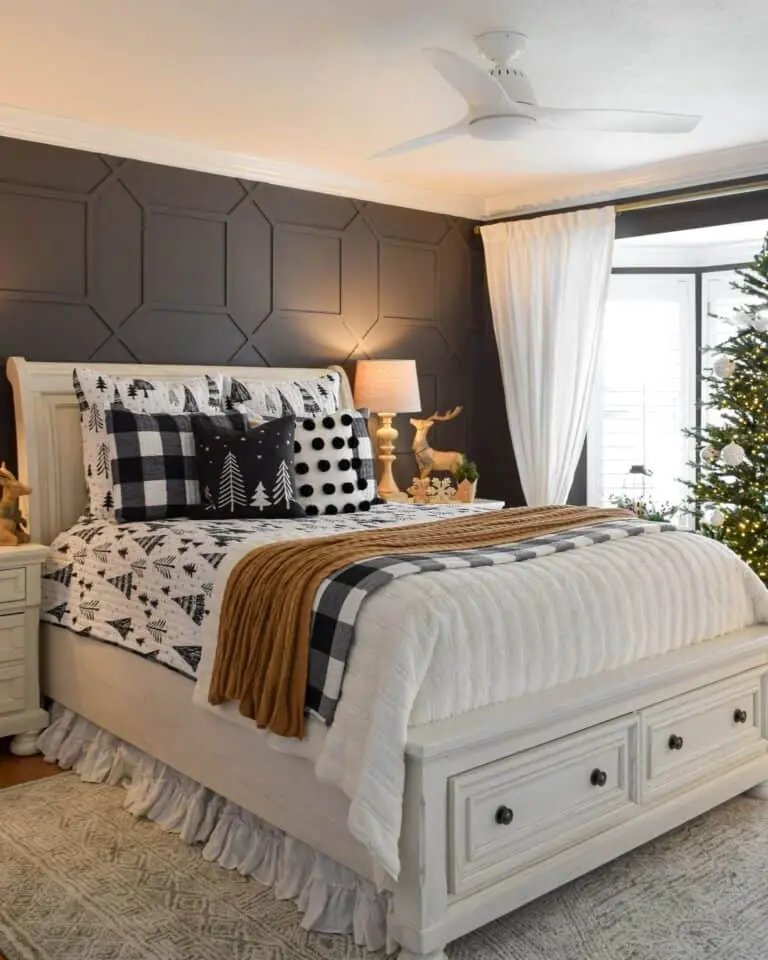 Black Christmas Tree Bedding