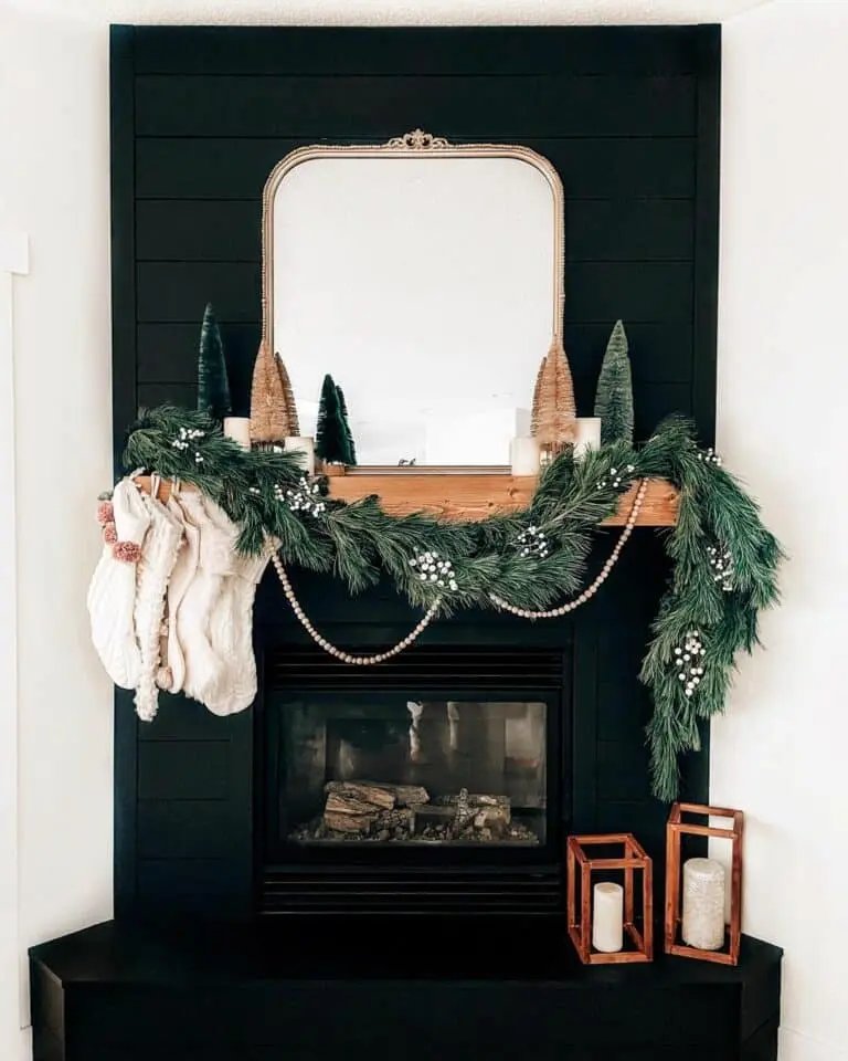 Black Fireplace Mantel