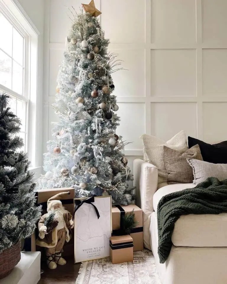 Black Flocked Tree