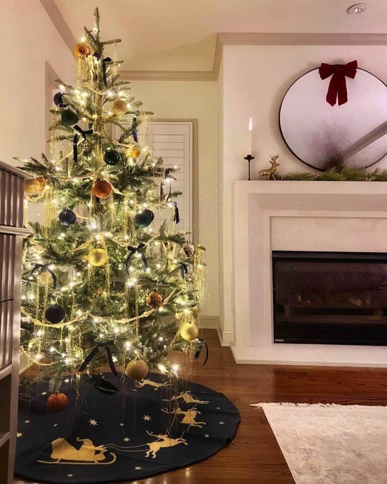 Black Gold Tree Skirt