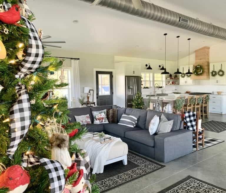 Black White Checkered Tree