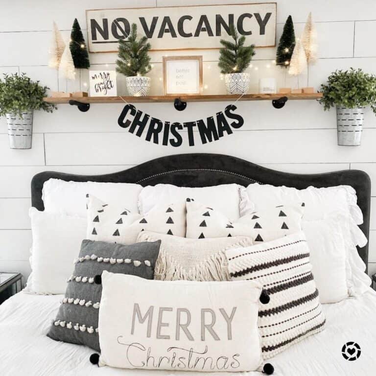 Black White Holiday Bedroom