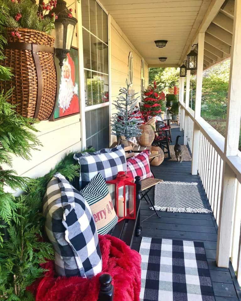 Black White Plaid Porches