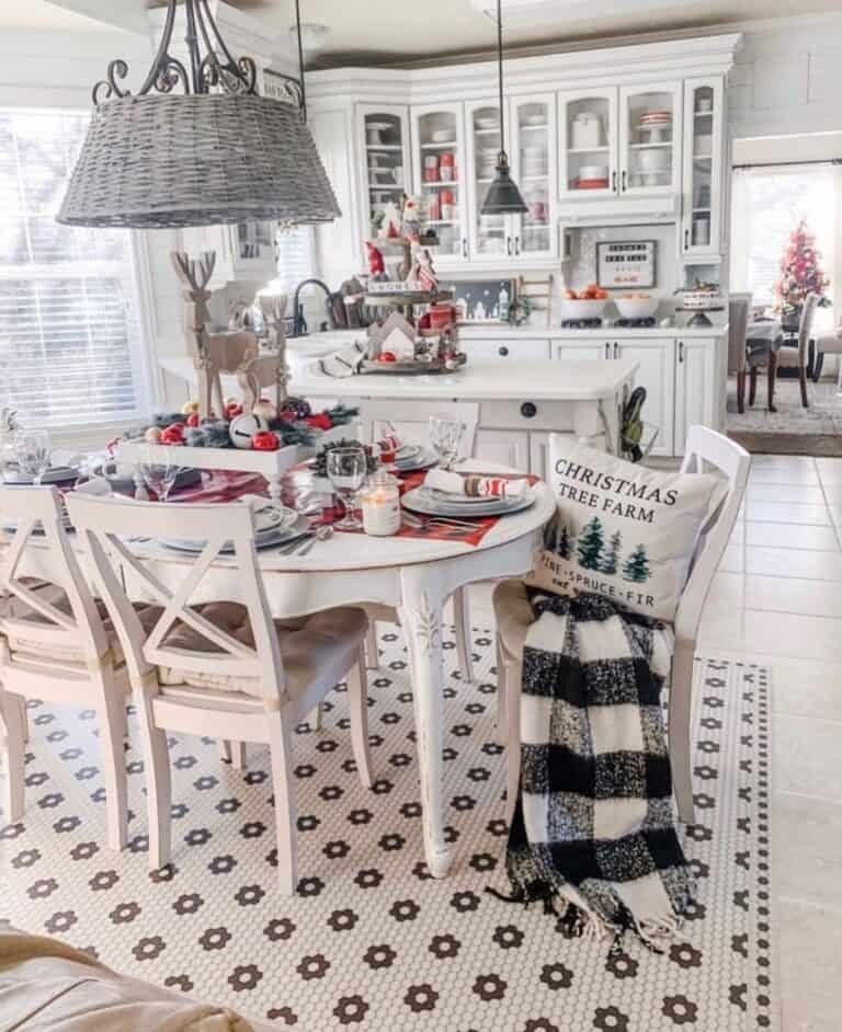 Black White Plaid Throw