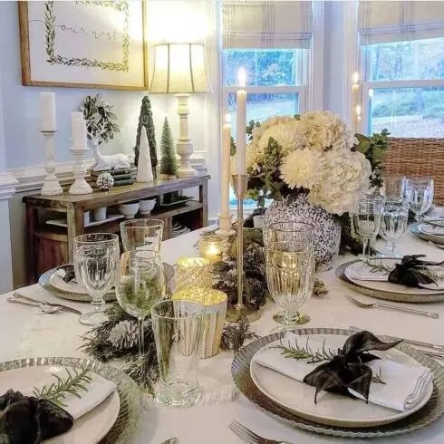 Black White Tablescape