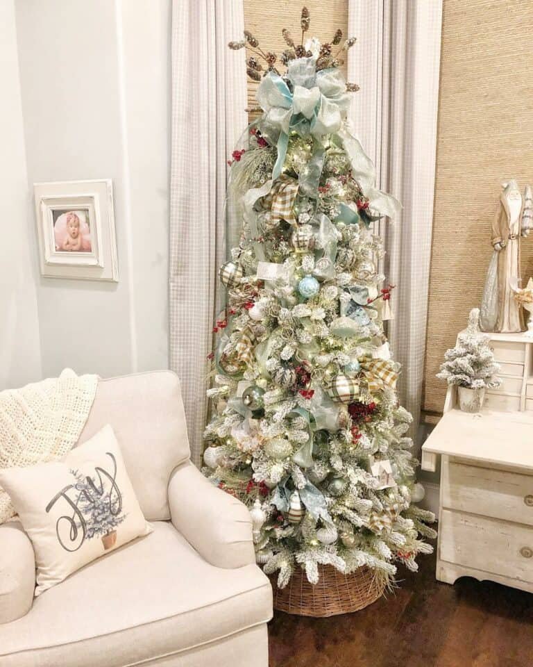 Blue Bow Tree Topper