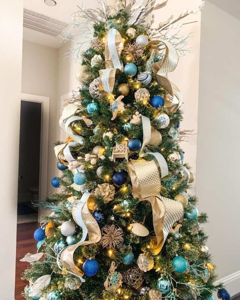 Blue Gold Beach Tree