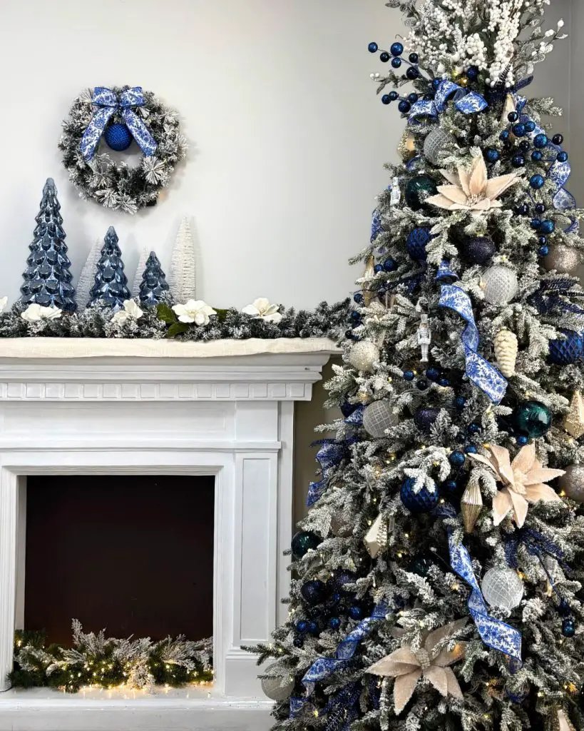 Blue Silver Ornaments