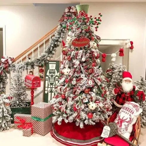 Bold Red White Display