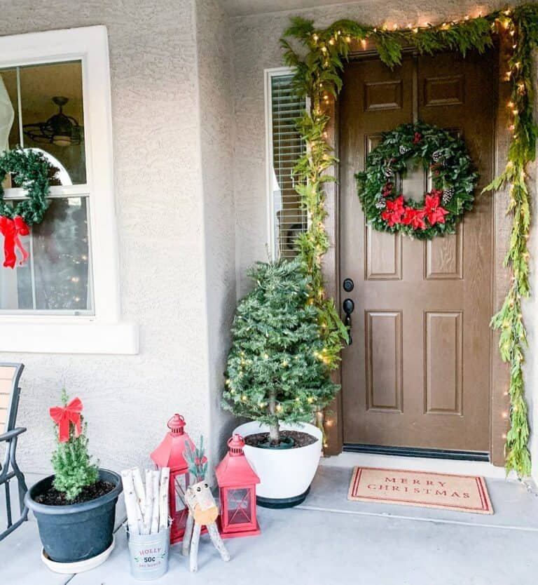 Brown Door Wreath