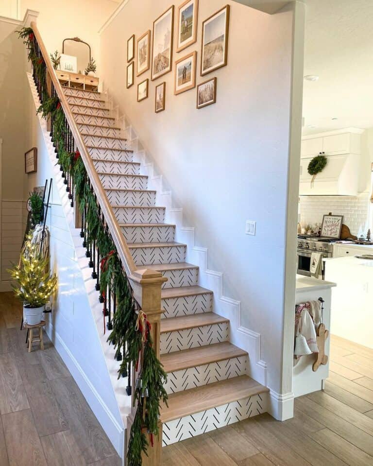 Chevron Stair Risers