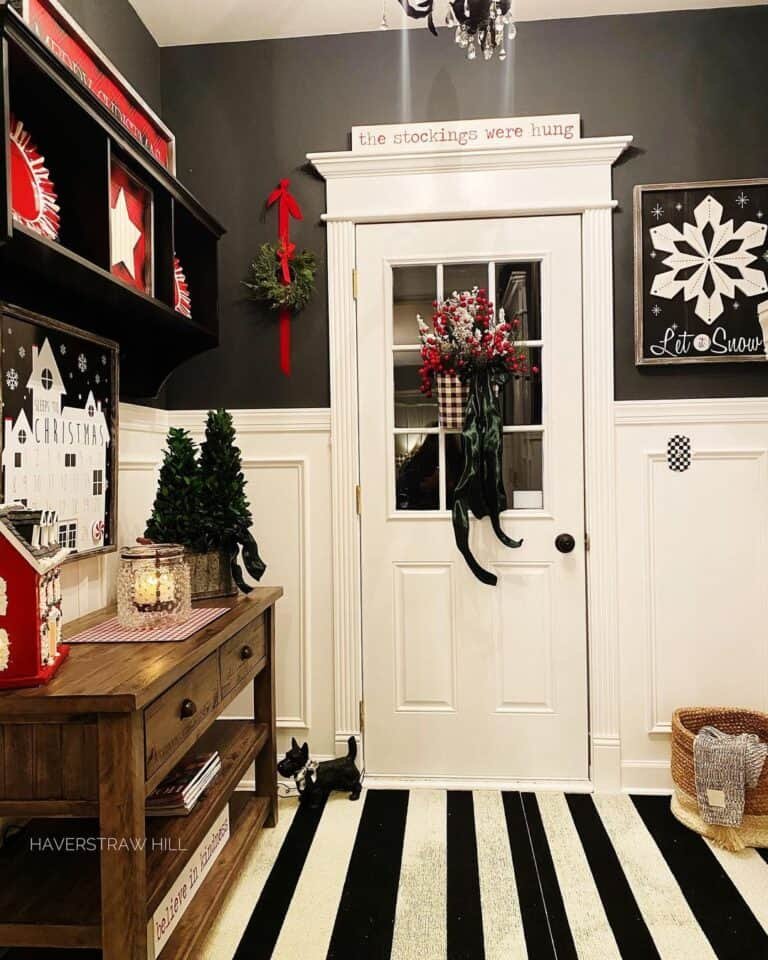 Christmas Entryway Wood
