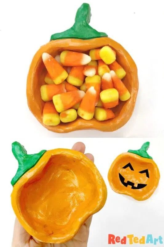 Clay Pumpkin Pots