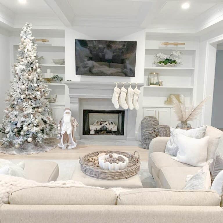 Cream Sectional Ottoman