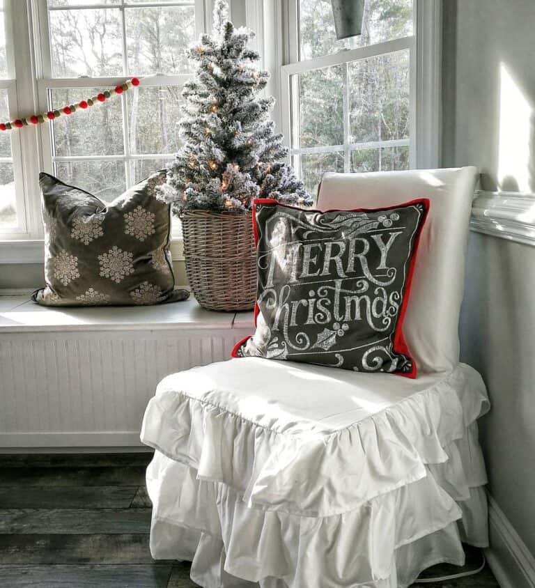 Dark Grey Snowflake Pillows