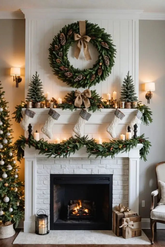 Evergreen Garland Mantel