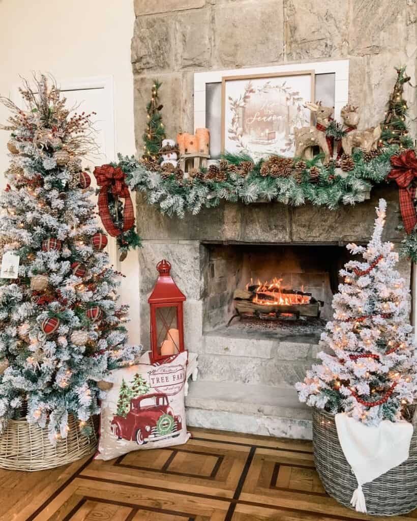 Fireplace Holiday Display