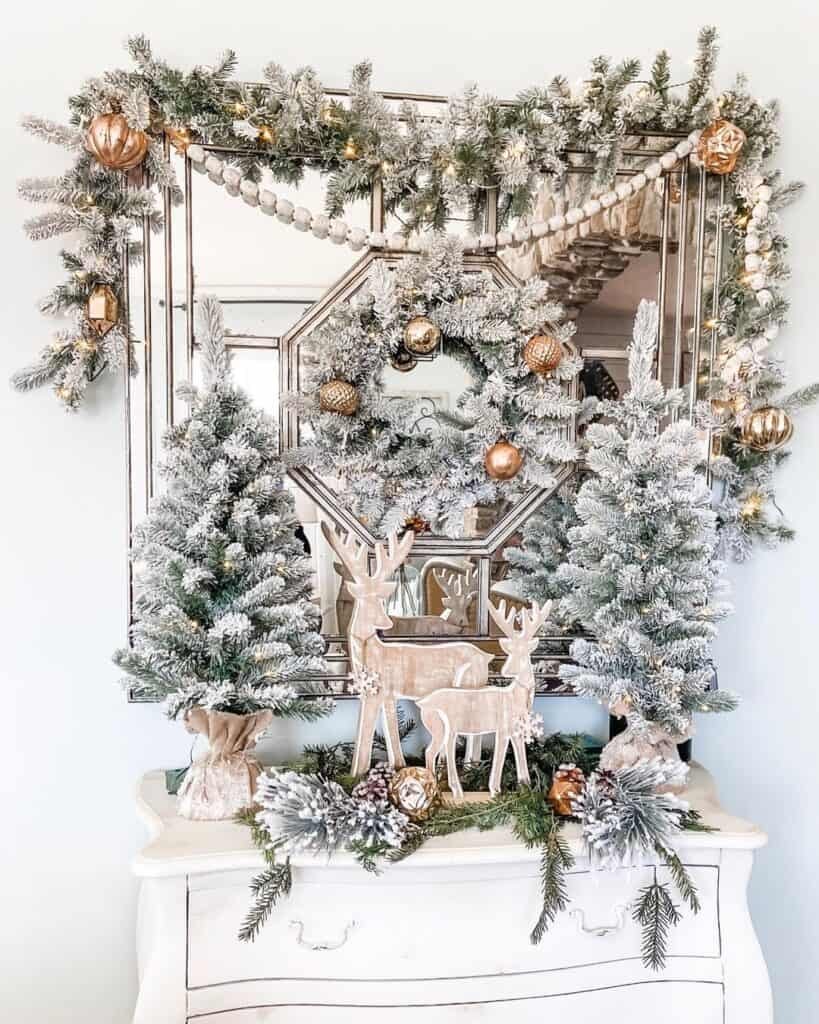 Flocked Mirror Garlands