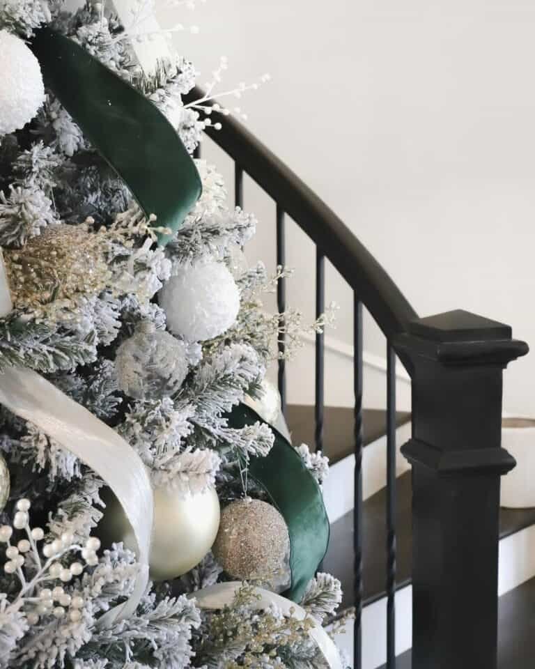 Flocked Staircase Tree