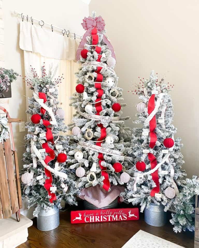 Flocked Tree Display