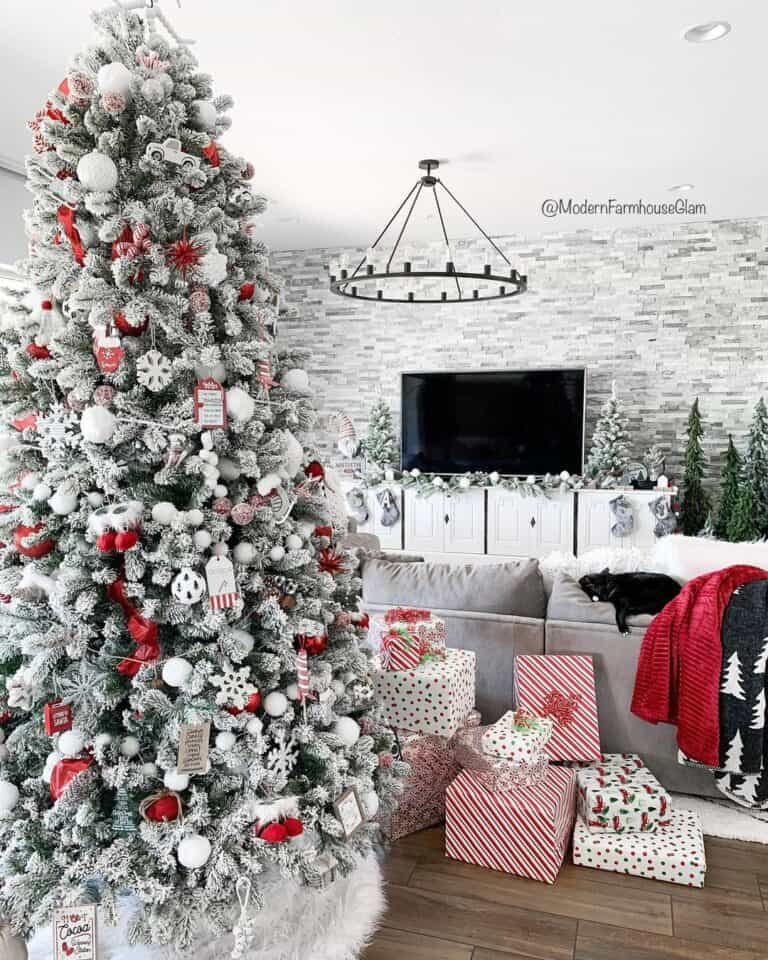 Flocked Tree Display