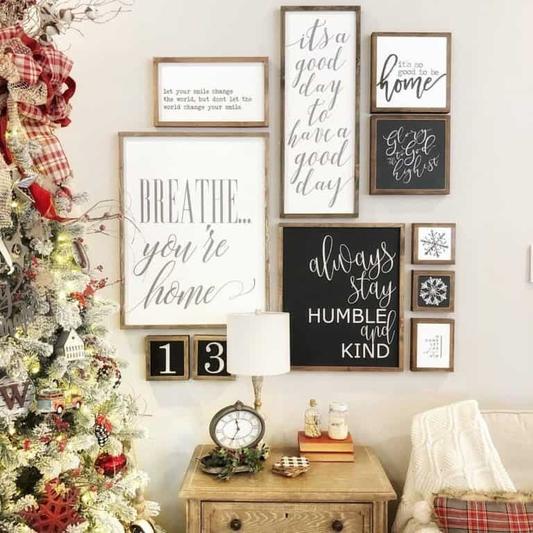 Flocked Tree Farmhouse Style