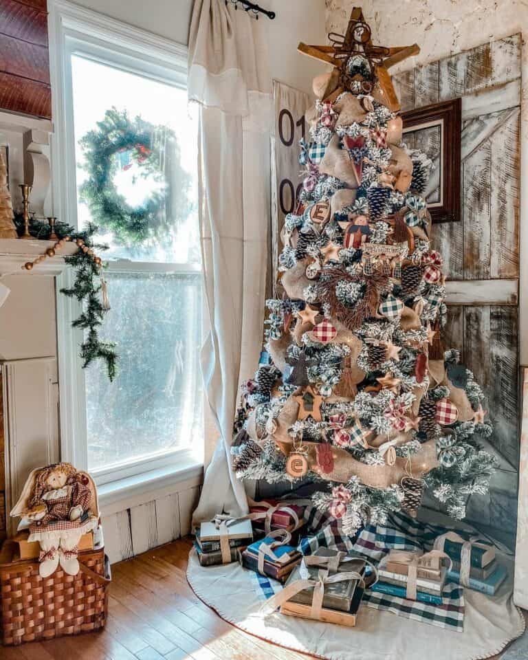 Flocked Tree Plaid