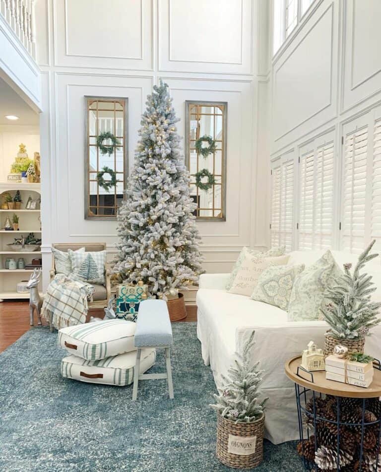 Flocked Tree Wicker Base