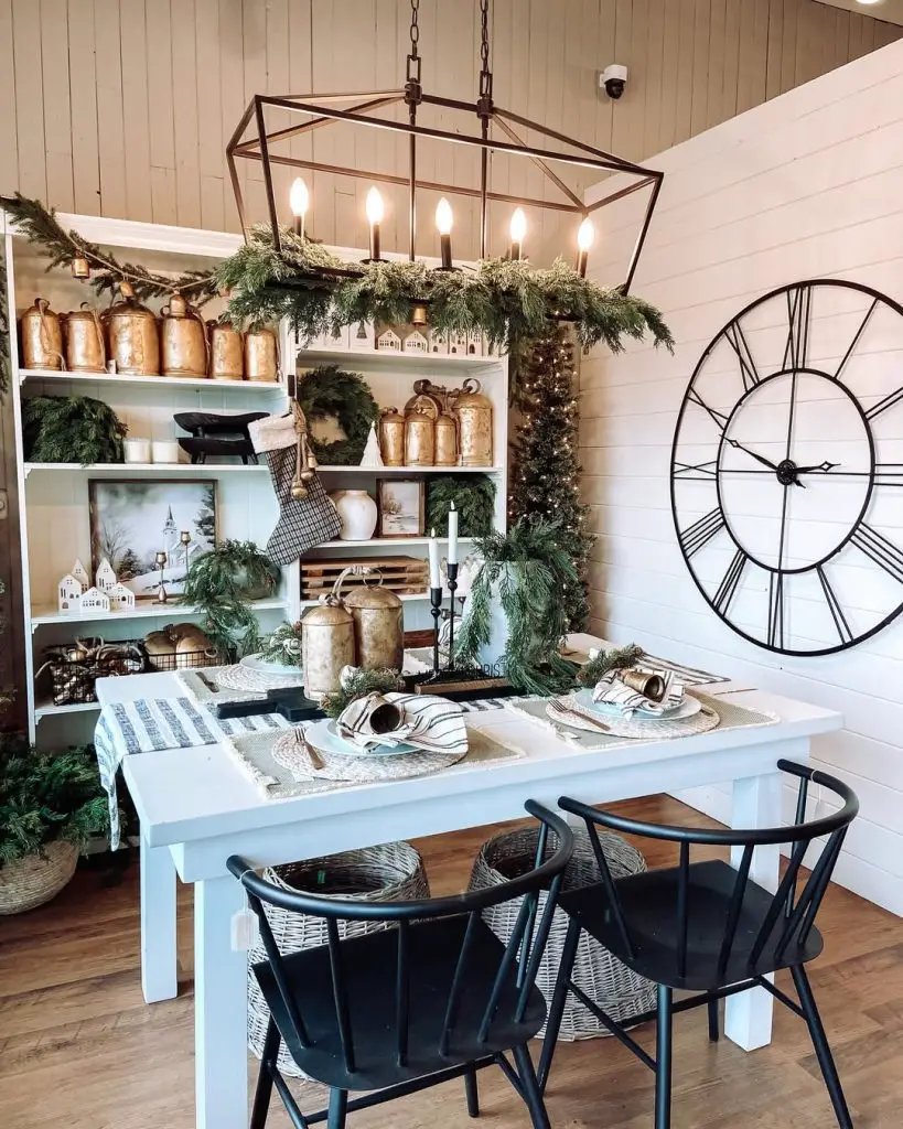 Geometric Chandelier Dining