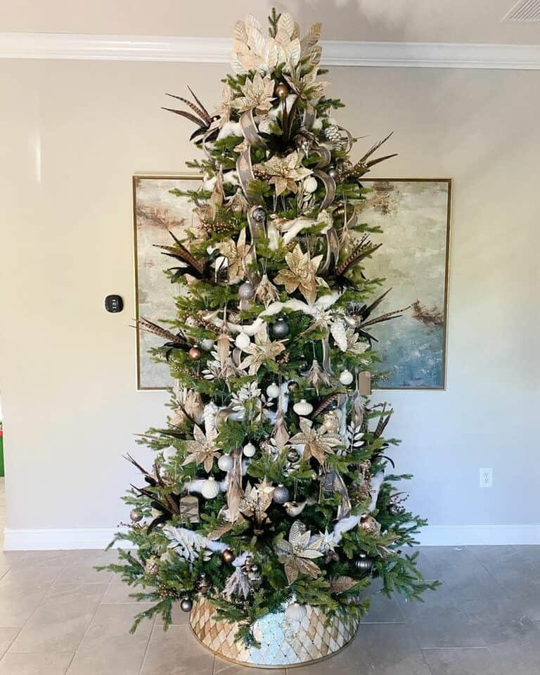 Gold Base Christmas Tree
