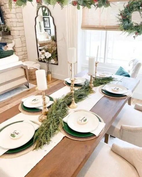 Gold Greenery Centerpieces